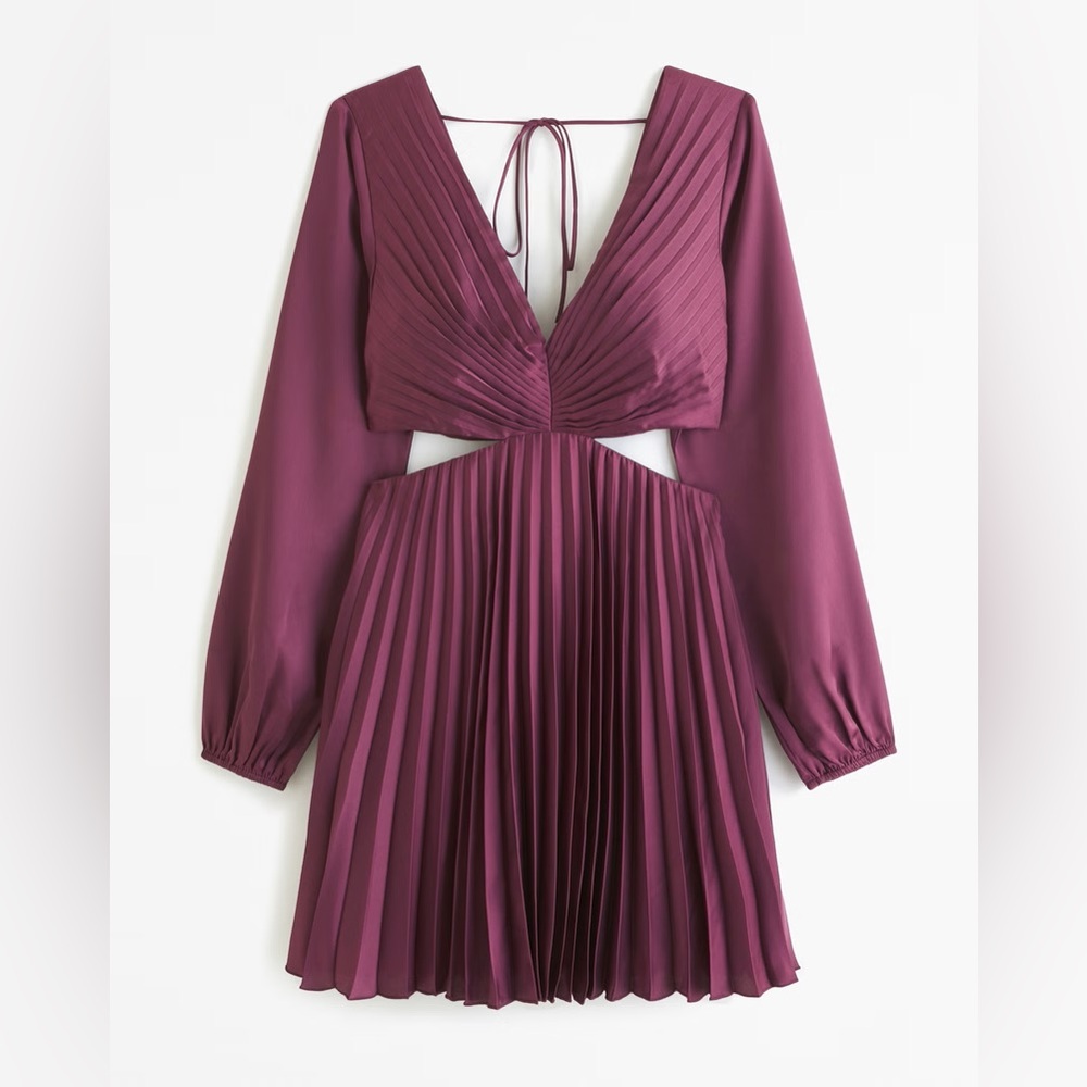 A&F Giselle Pleated Cutout Mini Dress